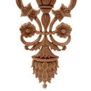 Solid wood European Style Woodcarving Decal Home Furniture Carved Applique Window Door Decor Wooden Figurines Crafts