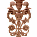 Solid wood European Style Woodcarving Decal Home Furniture Carved Applique Window Door Decor Wooden Figurines Crafts