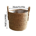 Handmade Rattan Woven Flowerpot Straw Woven Storage Basket Plant Holder Flower Pot Planter Balcony Home Decoration