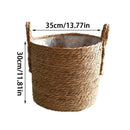 Handmade Rattan Woven Flowerpot Straw Woven Storage Basket Plant Holder Flower Pot Planter Balcony Home Decoration