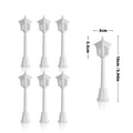 6Pcs Miniature Street Lights Plastic Model Railway Train Lamp For Doll House Micro Landscape Diy Fairy Garden Christmas Decor