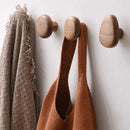 Nordic Creative Solid Wood Pebble-shaped Cabinet Door Drawer Handle Walnut Wall Mounted Coat Hooks Home Bag Key Decoration Hook