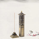 Chinese Style Pavilion Vertical Incense Burner Home Indoor Creative Zen Sandalwood 21cm Line Incense Holder Fragrance Ornaments