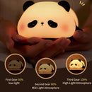 USB Rechargeable LED Night Light Cute Cartoon Panda Silicone Lamp Timing Function Desk Bedside Decor Children Nightlight Gift