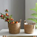 Handmade Rattan Woven Flowerpot Straw Woven Storage Basket Plant Holder Flower Pot Planter Balcony Home Decoration