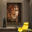 Classical Jesus Lion Canvas Painting  Abstract Animal Posters  Prints  Nordic Wall Pictures for Living Room Home Decor