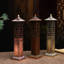 Chinese Style Pavilion Vertical Incense Burner Home Indoor Creative Zen Sandalwood 21cm Line Incense Holder Fragrance Ornaments