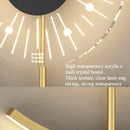 Living room light luxury creative clock wall lamp