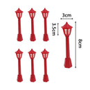 6Pcs Miniature Street Lights Plastic Model Railway Train Lamp For Doll House Micro Landscape Diy Fairy Garden Christmas Decor