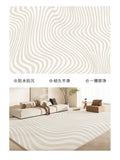 Modern Style Bedroom Decor Line Carpet Fluffy Soft Study Rug Large Area Carpets for Living Room Thick Anti-slip Lounge Floor Mat
