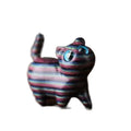 Cat Model Crafts Hand-carved Wooden Cat Statue Cute Tiny Cat Sculpture Cartoon Creative Animal Figurine Kids Gifts