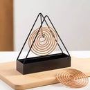 Creative Mosquito Coil Holder With Tray Nordic Style Spiral Summer Day Iron Mosquito Repellent Incenses Rack Plate Home Decor
