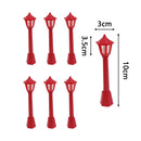 6Pcs Miniature Street Lights Plastic Model Railway Train Lamp For Doll House Micro Landscape Diy Fairy Garden Christmas Decor