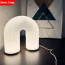 Modern Minimalism U Arched White Desktop Nightlight Home Decoration Bedside Table Lamp Reading Light Bedroom Living Study Room