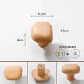 Nordic Creative Solid Wood Pebble-shaped Cabinet Door Drawer Handle Walnut Wall Mounted Coat Hooks Home Bag Key Decoration Hook