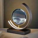 Modern Geometric Sand Art Desk Lamp - Adjustable Brightness, USB Powered, No Battery Needed, Ideal for Bedroom & Office Decor