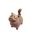 Cat Model Crafts Hand-carved Wooden Cat Statue Cute Tiny Cat Sculpture Cartoon Creative Animal Figurine Kids Gifts