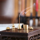Portable Incense Burner Multi Purpose Water Drop Shape Brass Incense Holder Home Office Teahouse Zen Buddhist Supplies