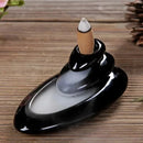 Home Office Incense Road Ornaments Creative Ceramic Reverse Flow Incense Burner Folk Handicrafts High-altitude Flowing Water