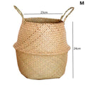Woven Seagrass  Basket Wicker Baskets Storage Plant Pot for Storage Plant Pot Basket and Laundry Picnic and Grocery Basket