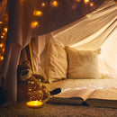 Led Stars Night Light Glass Dome Table Lamp Operated Wooden Base Home Decor For Party Wedding Gift, Glass Dome