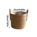 Handmade Rattan Woven Flowerpot Straw Woven Storage Basket Plant Holder Flower Pot Planter Balcony Home Decoration