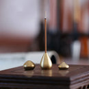 Portable Incense Burner Multi Purpose Water Drop Shape Brass Incense Holder Home Office Teahouse Zen Buddhist Supplies