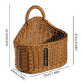 Decorative Wall-mounted Straw Basket Hanging Woven Rattan Flower Plant Vase Pot Grass Wicker Storage Baskets Garden Storage Rack