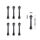 6Pcs Miniature Street Lights Plastic Model Railway Train Lamp For Doll House Micro Landscape Diy Fairy Garden Christmas Decor