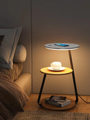 Creative Bedroom LED Floor Lamp with Shelf Perfect Living Room Bedside Coffee Table Lighting Modern Design Home Decor Storage