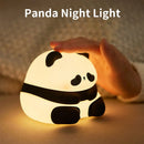 USB Rechargeable LED Night Light Cute Cartoon Panda Silicone Lamp Timing Function Desk Bedside Decor Children Nightlight Gift