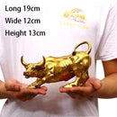 Copper Brass Bull Wall Street Cattle Sculpture Cow Statue Mascot Ornament Office Decor Exquisite Crafts Gift