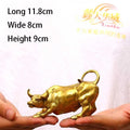 Copper Brass Bull Wall Street Cattle Sculpture Cow Statue Mascot Ornament Office Decor Exquisite Crafts Gift