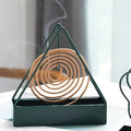 Creative Mosquito Coil Holder With Tray Nordic Style Spiral Summer Day Iron Mosquito Repellent Incenses Rack Plate Home Decor