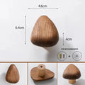 Nordic Creative Solid Wood Pebble-shaped Cabinet Door Drawer Handle Walnut Wall Mounted Coat Hooks Home Bag Key Decoration Hook