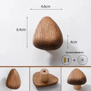 Nordic Creative Solid Wood Pebble-shaped Cabinet Door Drawer Handle Walnut Wall Mounted Coat Hooks Home Bag Key Decoration Hook