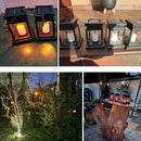 Solar Hanging Candle Lantern Warm Yellow LED Outdoor Garden Light Waterproof Path Lamp for Terrace Balcony Lawn Decoration