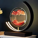 Modern Geometric Sand Art Desk Lamp - Adjustable Brightness, USB Powered, No Battery Needed, Ideal for Bedroom & Office Decor