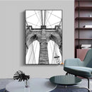 Modern New York London Paris Sydney City Landmark Landscape Poster Canvas Painting Wall Art Black White Pictures Home Room Decor