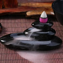 Home Office Incense Road Ornaments Creative Ceramic Reverse Flow Incense Burner Folk Handicrafts High-altitude Flowing Water