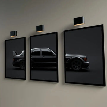 Classic Sports Car 190E Design HD Linen Canvas Poster Wall Art Prints for Living Room Bedroom Office Home Decoration Gift Gift