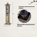 Chinese Style Pavilion Vertical Incense Burner Home Indoor Creative Zen Sandalwood 21cm Line Incense Holder Fragrance Ornaments