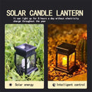 Solar Hanging Candle Lantern Warm Yellow LED Outdoor Garden Light Waterproof Path Lamp for Terrace Balcony Lawn Decoration